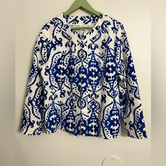 Chico's "Indigo Ink" Alicia Jacket Size Large Chico size 2 - Picture 2 of 8